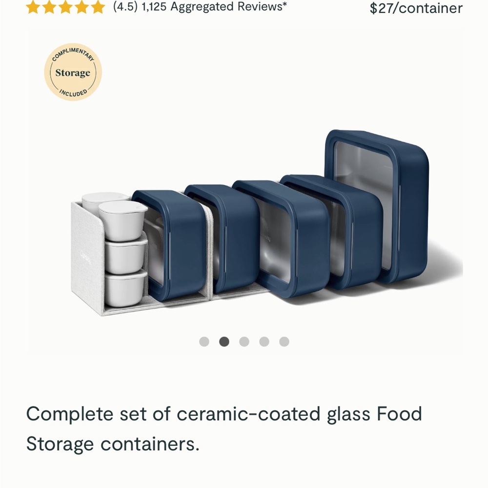 *UNOPENED* Caraway Food Storage Set in Navy